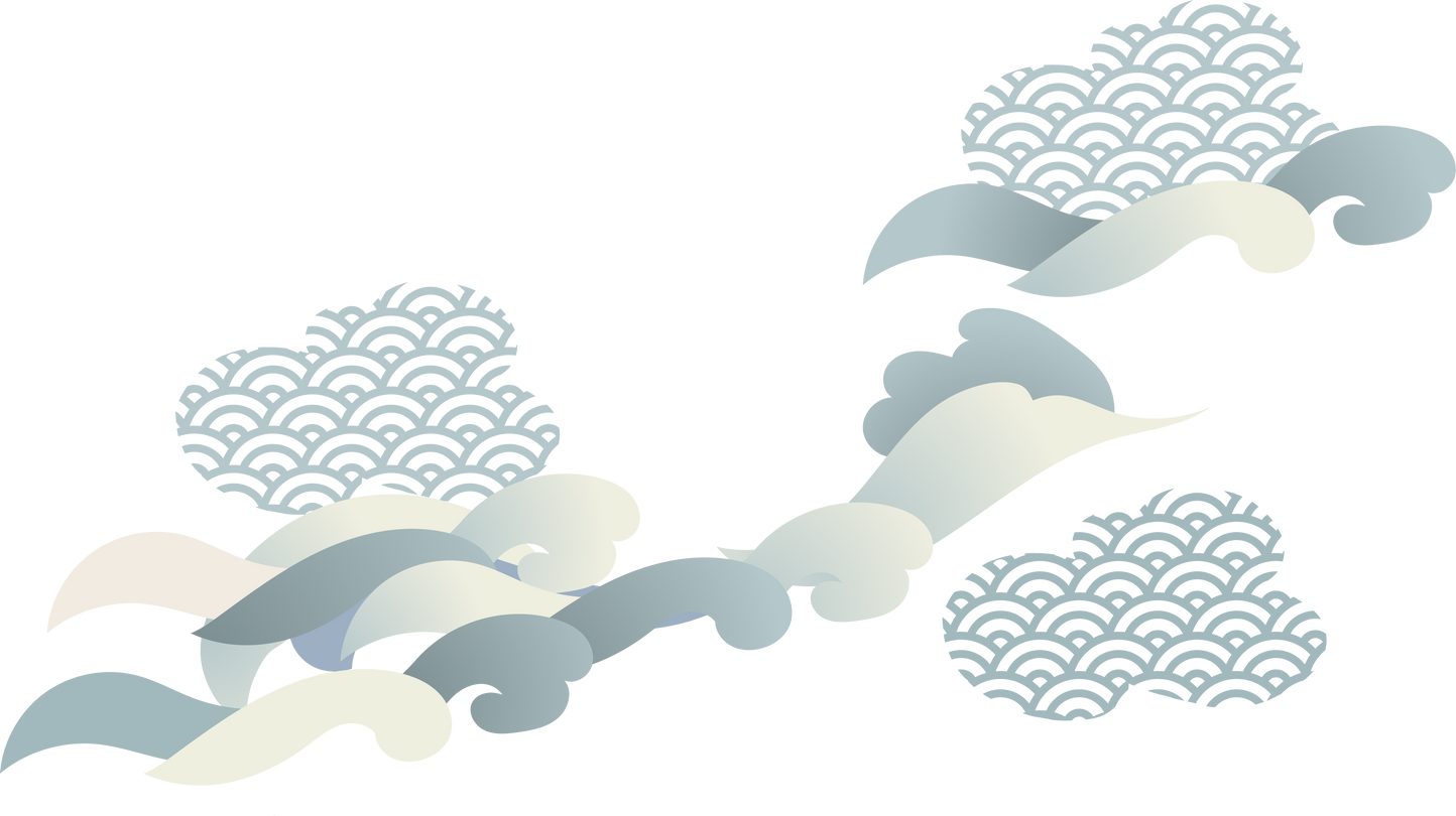 Clouds in asian style design element